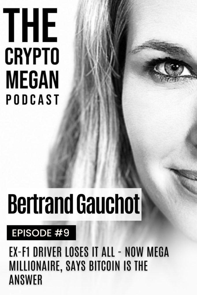 Megan Nilsson smiles on the cover of episode 9 with Bertrand Gauchot.