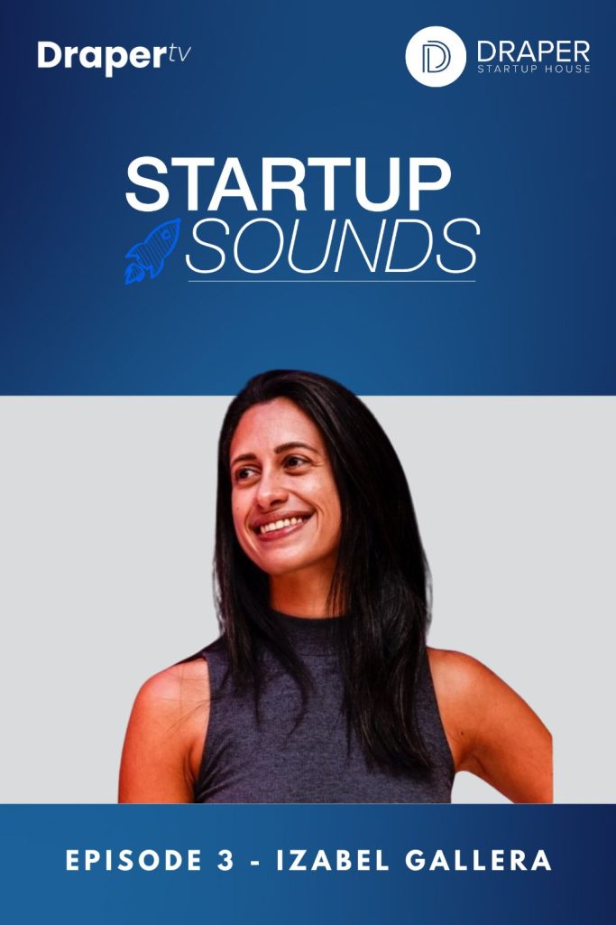 Izabel Gallera sits beneath the title " Startup Sounds "