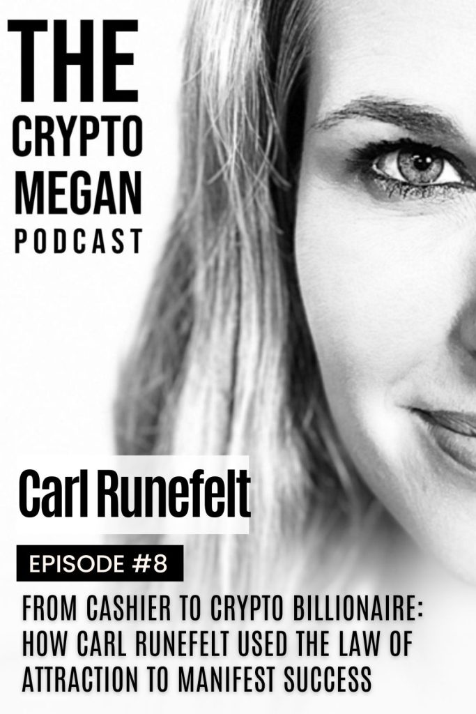 Megan Nilsson smiles on the cover of episode 8 with Carl Runefelt.