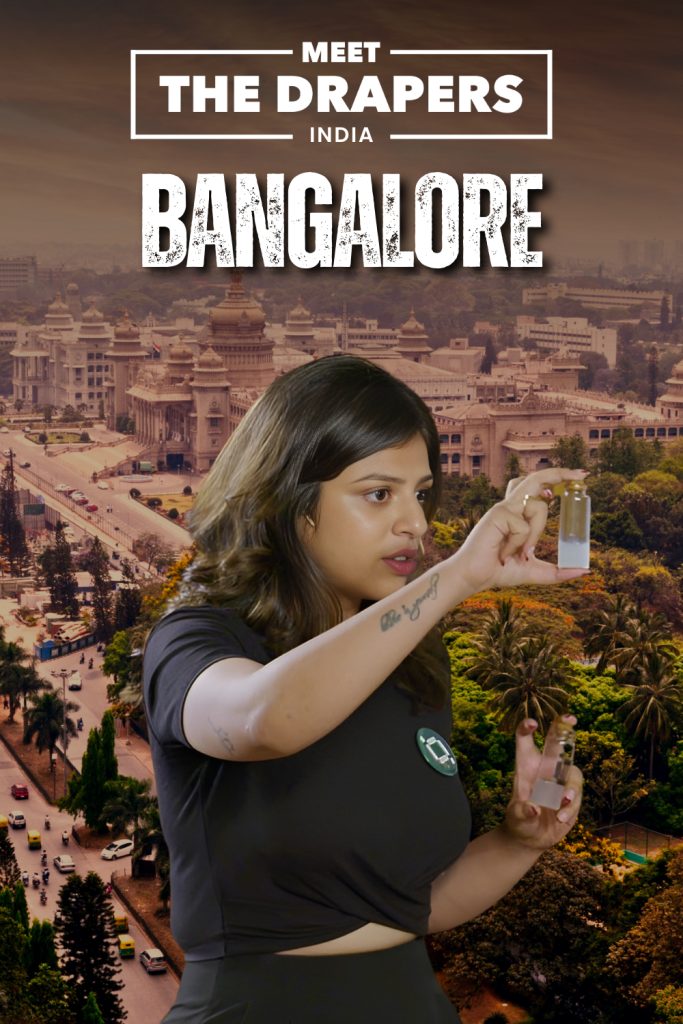A founder pitches on the cover of the Meet the Drapers India: Bangalore episode