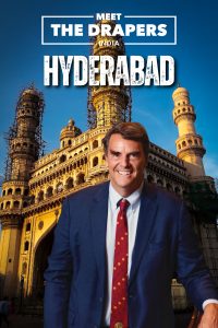 Tim Draper poses on the cover art of the Meet the Drapers India: Hyderabad episode